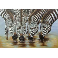 Heiße Verkaufs-Segeltuch-Kunst-Zebra-Malerei